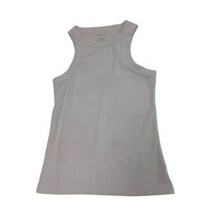 White Thick Ribbed Knit Tank